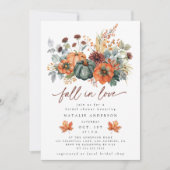 エレガント秋ブライダルシャワー 招待状 (正面)