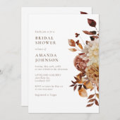 エレガント秋ブライダルシャワー 招待状 (正面/裏面)