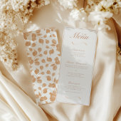 エレガント秋ボタニカルアイボリー&テラコッタ結婚ズ メニュー