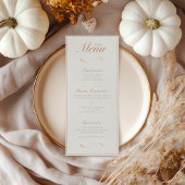 エレガント秋ボタニカルアイボリー&テラコッタ結婚ズ メニュー