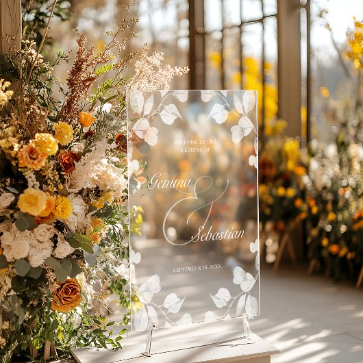 エレガント秋ボ結婚タニカル アクリルサイン