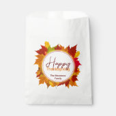 エレガント秋メープル葉リース感謝祭 フェイバーバッグ (正面)