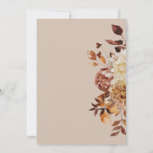 エレガント秋モダンブライダルブランチ 招待状 (裏面)