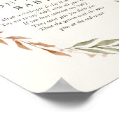 エレガント秋リースがベビー記号を言わない ポスター (角)