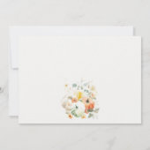 エレガント秋ワイルドフラワーカボチャの水の色結婚の値 サンキューカード (裏面)