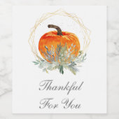 エレガント秋感謝 ワインラベル (シングルラベル)