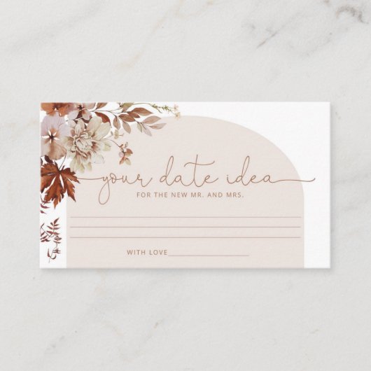 エレガント秋日の夜アイディア。日付jar エンクロージャーカード (正面)