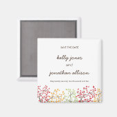 エレガント秋日付の磁結婚石を保存 マグネット (正面/裏面)