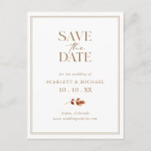 エレガント秋日付はがきを保存 案内ポストカード (正面)