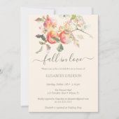 エレガント秋水彩りんご花 招待状 (正面)