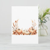 エレガント秋水色イラストレーション 招待状 (スタンド正面)