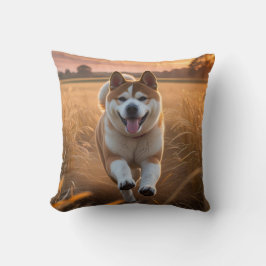 エレガント秋田犬スロー枕 クッション