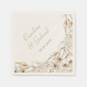 エレガント秋秋の野結婚花 スタンダードカクテルナプキン (正面)