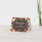 エレガント秋秋フローラありがとう サンキューカード (正面)