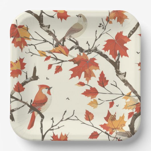 エレガント秋紙プレート ペーパープレート (正面)