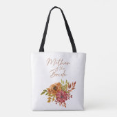 エレガント秋素朴フローラ母の嫁 トートバッグ (裏面)