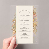 エレガント秋素朴ベージュリハーサルディナー アクリル招待状 (インサイチュ (ポータブル))