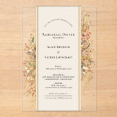 エレガント秋素朴ベージュリハーサルディナー アクリル招待状 (正面)