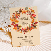 エレガント秋素朴感謝祭の友情 招待状