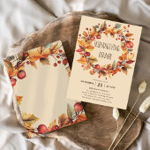 エレガント秋素朴感謝祭の友情 招待状