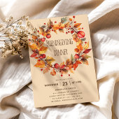 エレガント秋素朴感謝祭の友情 招待状