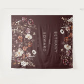 エレガント秋結婚フローラの背景 タペストリー (正面(横))