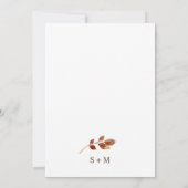 エレガント秋結婚フローラ 招待状 (裏面)