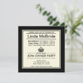 エレガント穏やかな誕生日を保って下さい 招待状 (スタンド正面)