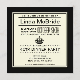 エレガント穏やかな誕生日を保って下さい 招待状