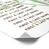 エレガント竹の結婚座席表 ポスター (角)