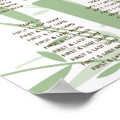 エレガント竹の結婚座席表 ポスター (角)