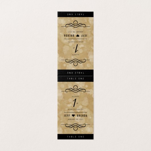 エレガント第1紙結婚周年記念お祝い (外部フラット)