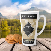 エレガント第1紙結婚周年記念お祝い カフェラテマグ