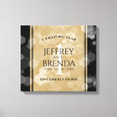 エレガント第1紙結婚周年記念お祝い キャンバスプリント (正面)