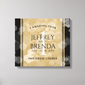 エレガント第1紙結婚周年記念お祝い キャンバスプリント (正面)