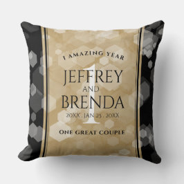 エレガント第1紙結婚周年記念お祝い クッション