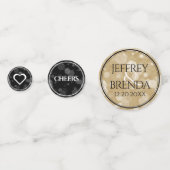 エレガント第1紙結婚周年記念お祝い コンフェッティ (裏面)