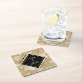 エレガント第1紙結婚周年記念お祝い スクエアペーパーコースター (インサイチュ)