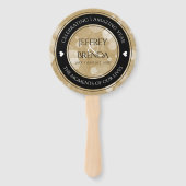 エレガント第1紙結婚周年記念お祝い ハンドファン (裏面)