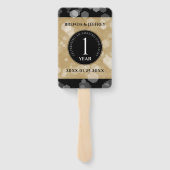 エレガント第1紙結婚周年記念お祝い ハンドファン (裏面)