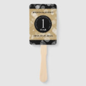 エレガント第1紙結婚周年記念お祝い ハンドファン (正面)