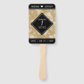 エレガント第1紙結婚周年記念お祝い ハンドファン (正面)