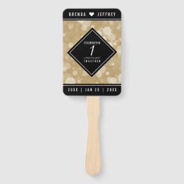 エレガント第1紙結婚周年記念お祝い ハンドファン