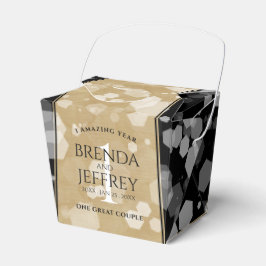エレガント第1紙結婚周年記念お祝い フェイバーボックス