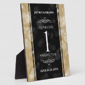 エレガント第1紙結婚周年記念お祝い フォトプラーク (側面)