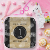 エレガント第1紙結婚周年記念お祝い ペーパープレート (パーティー)