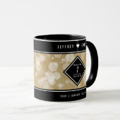 エレガント第1紙結婚周年記念お祝い マグカップ (正面右)