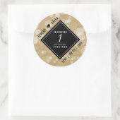 エレガント第1紙結婚周年記念お祝い ラウンドシール (バッグ)