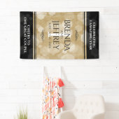 エレガント第1紙結婚周年記念お祝い 横断幕 (インサイチュ)