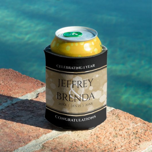 エレガント第1紙結婚周年記念お祝い 缶クーラー (インサイチュ プール)